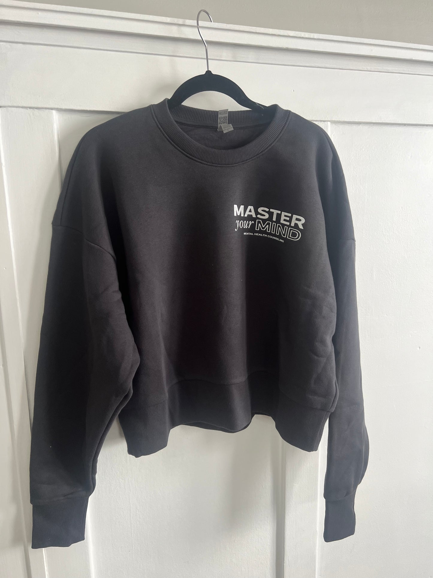 Charcoal Cropped Master Your Mind Sweatshirt
