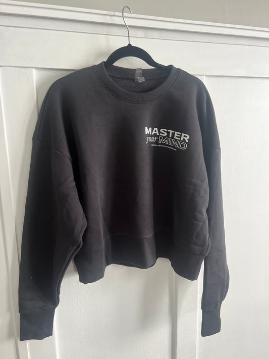 Charcoal Cropped Master Your Mind Sweatshirt